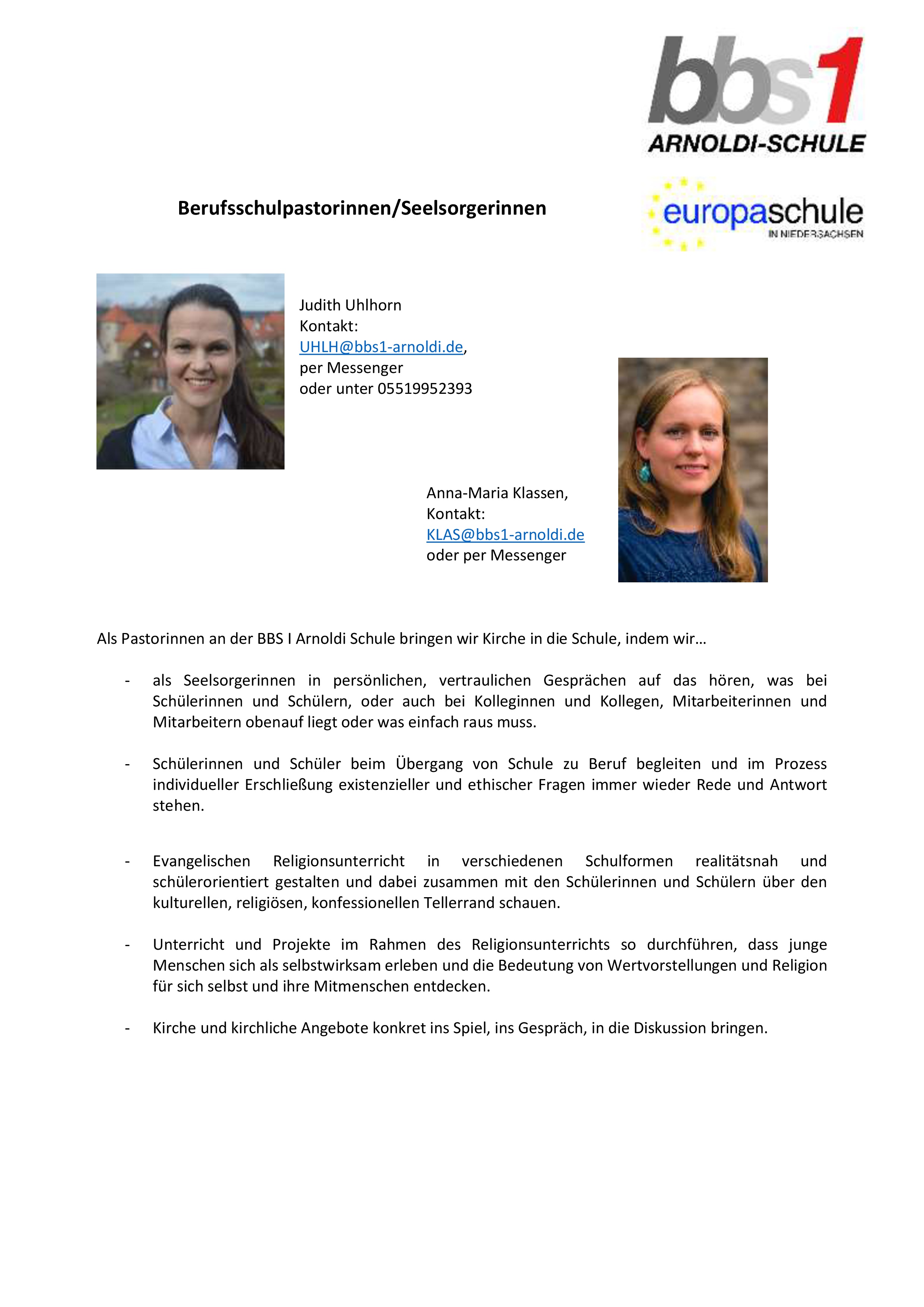 2021 07 19 Vorstellung Schulpastorinnen Arnoldi