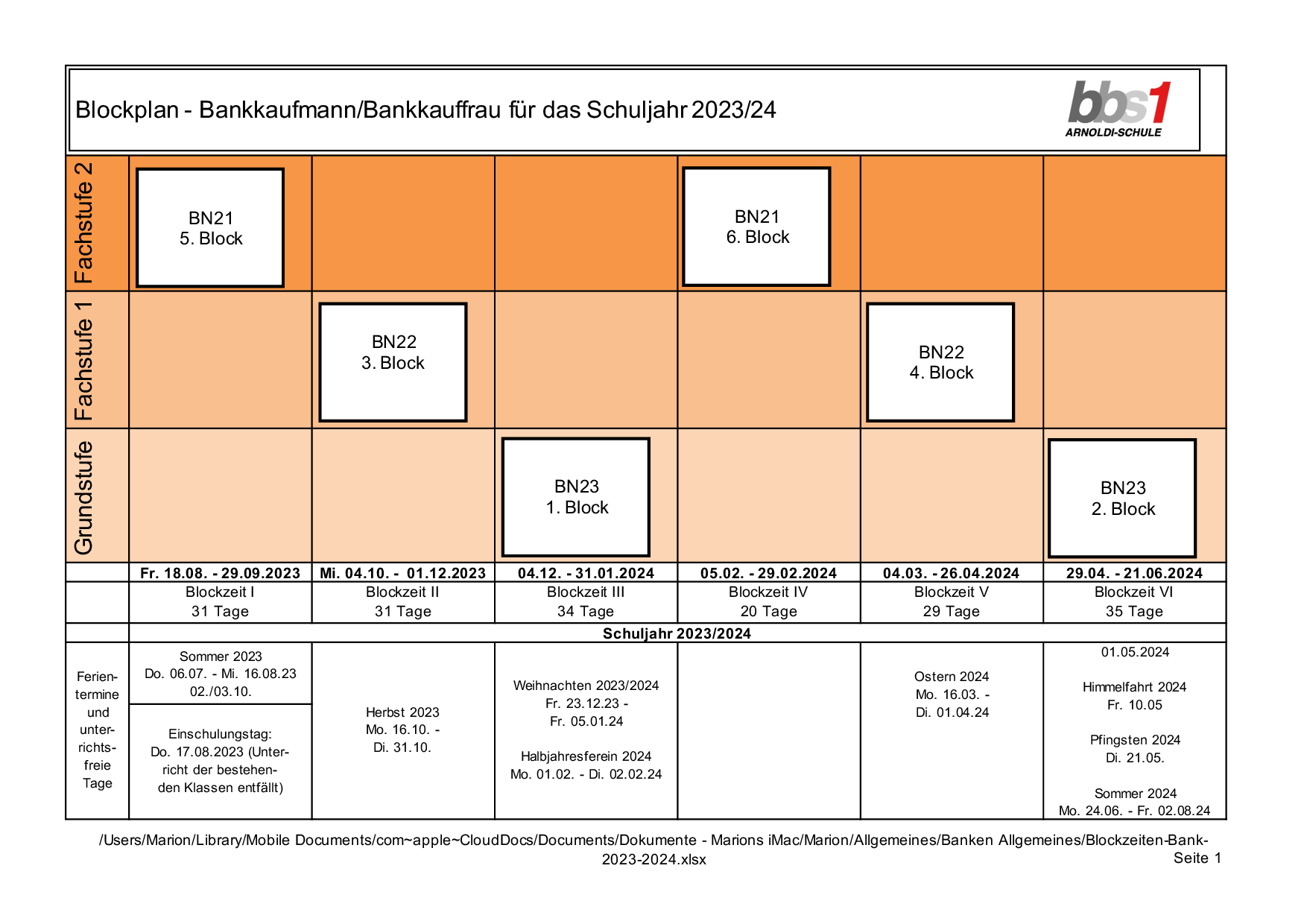 2022 02 17 Blockzeiten Bank 2023 2024