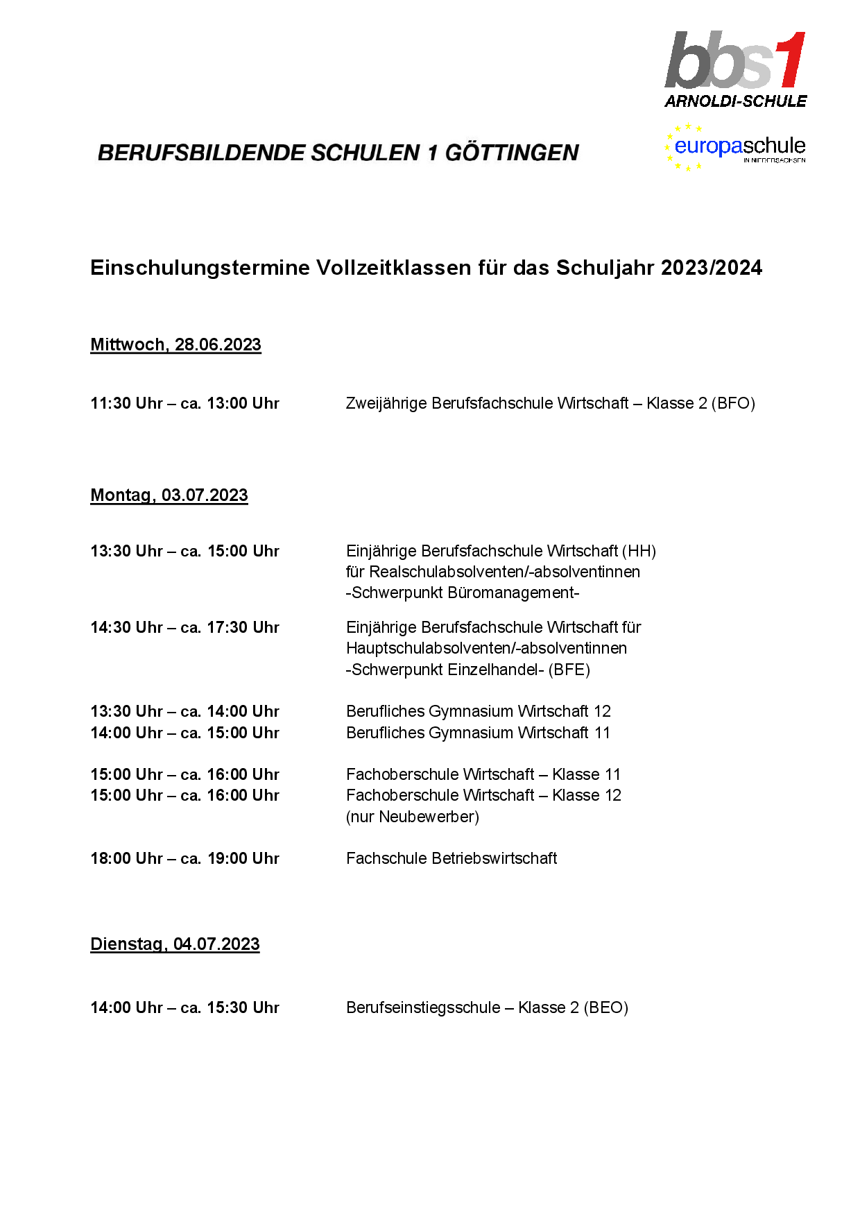 2023 04 27 Einschulungstermine VZ final 001