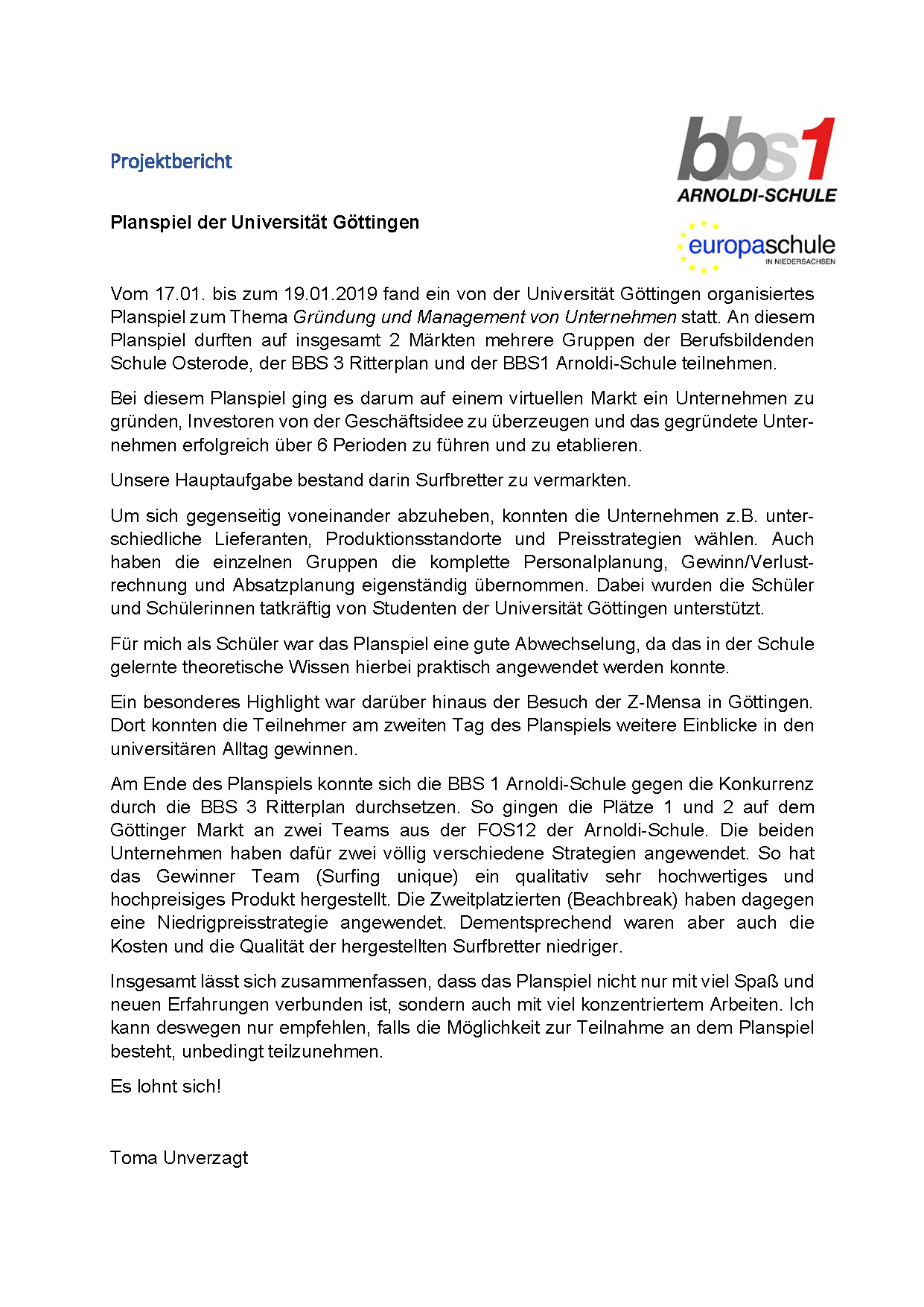 2019 01 29 Projektbericht Planspiel neu