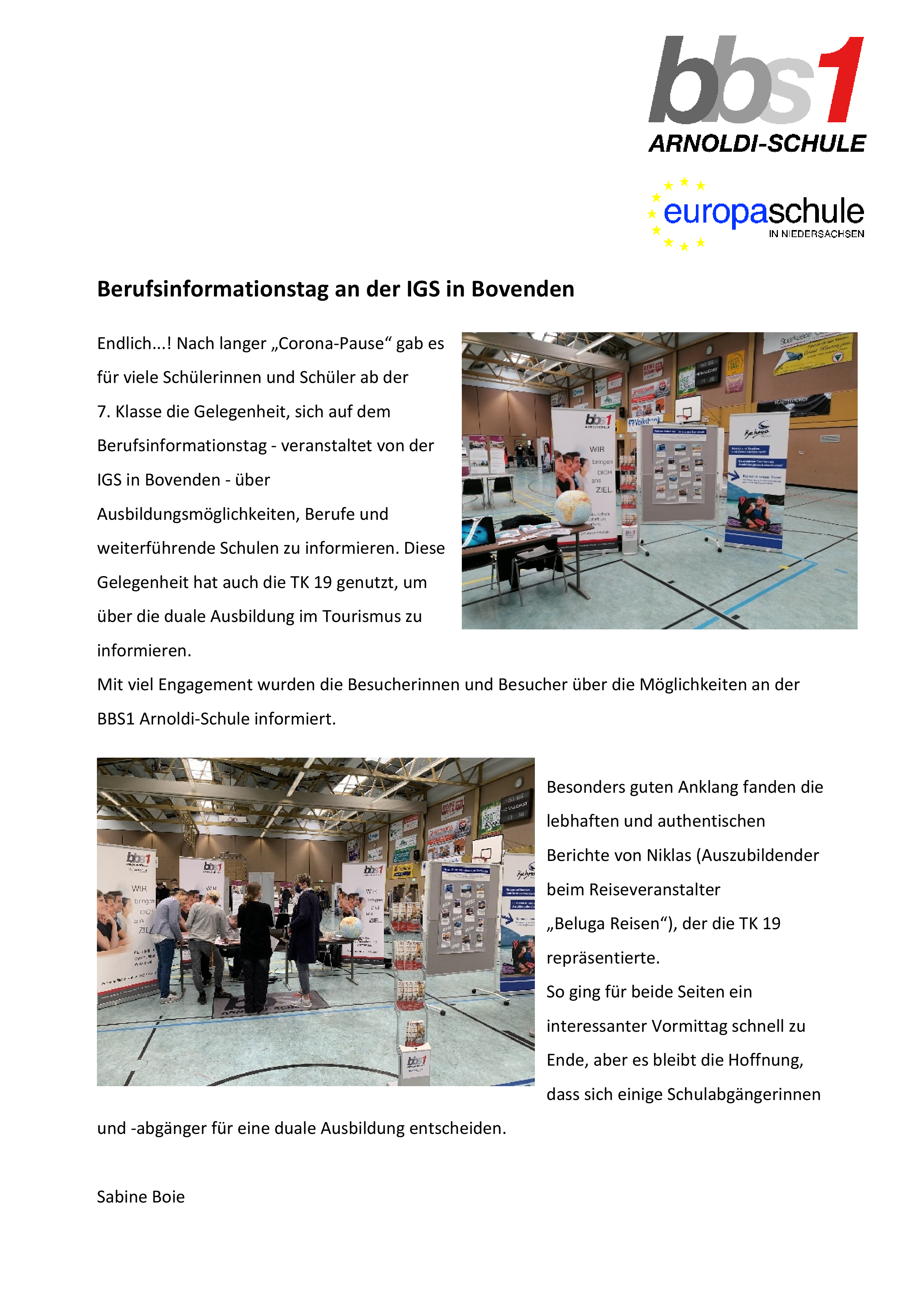 2022 05 25 Berufsinformationstag an der IGS in Bovenden
