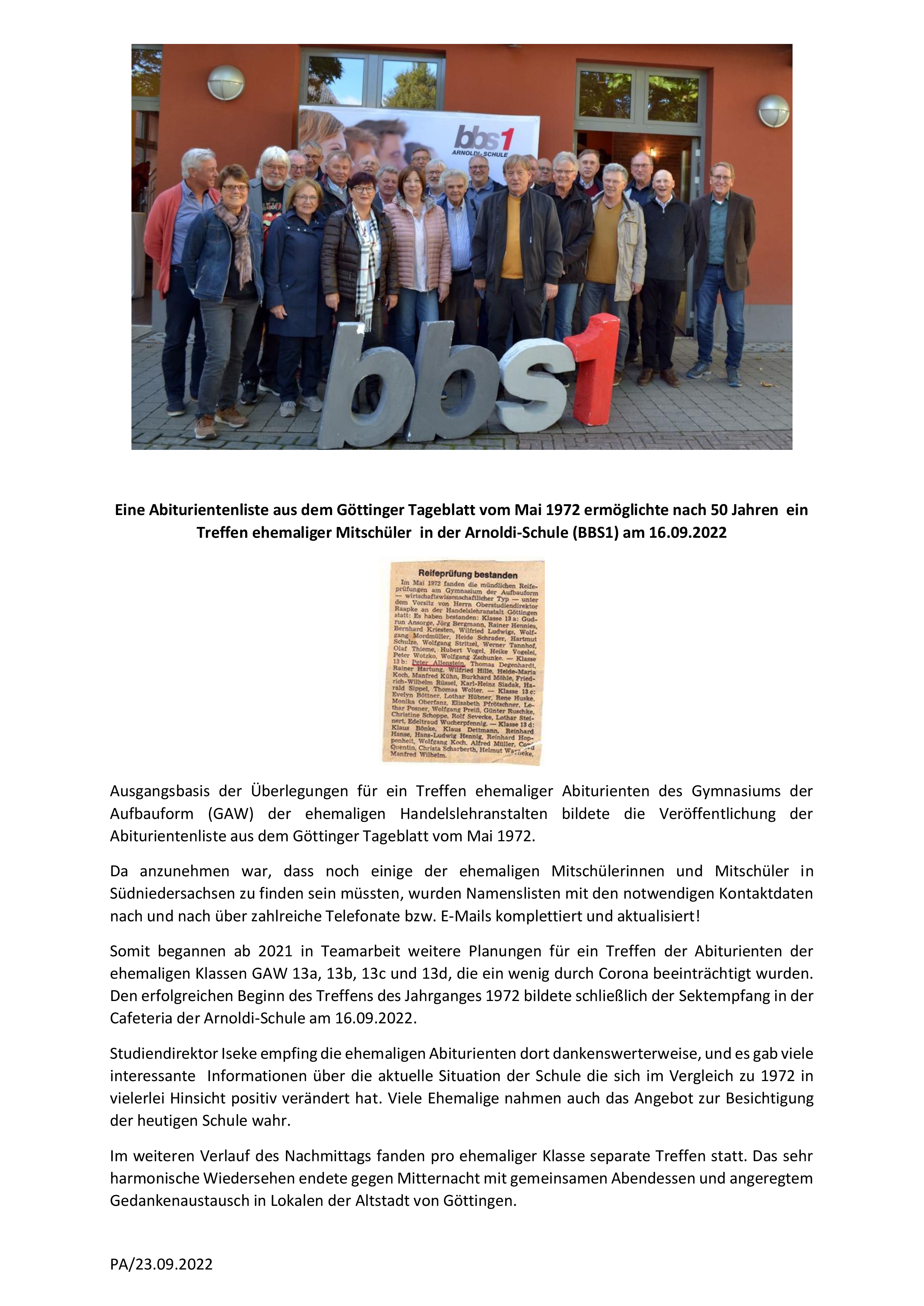 2022 09 29 Abitreffen nach 50 Jahren