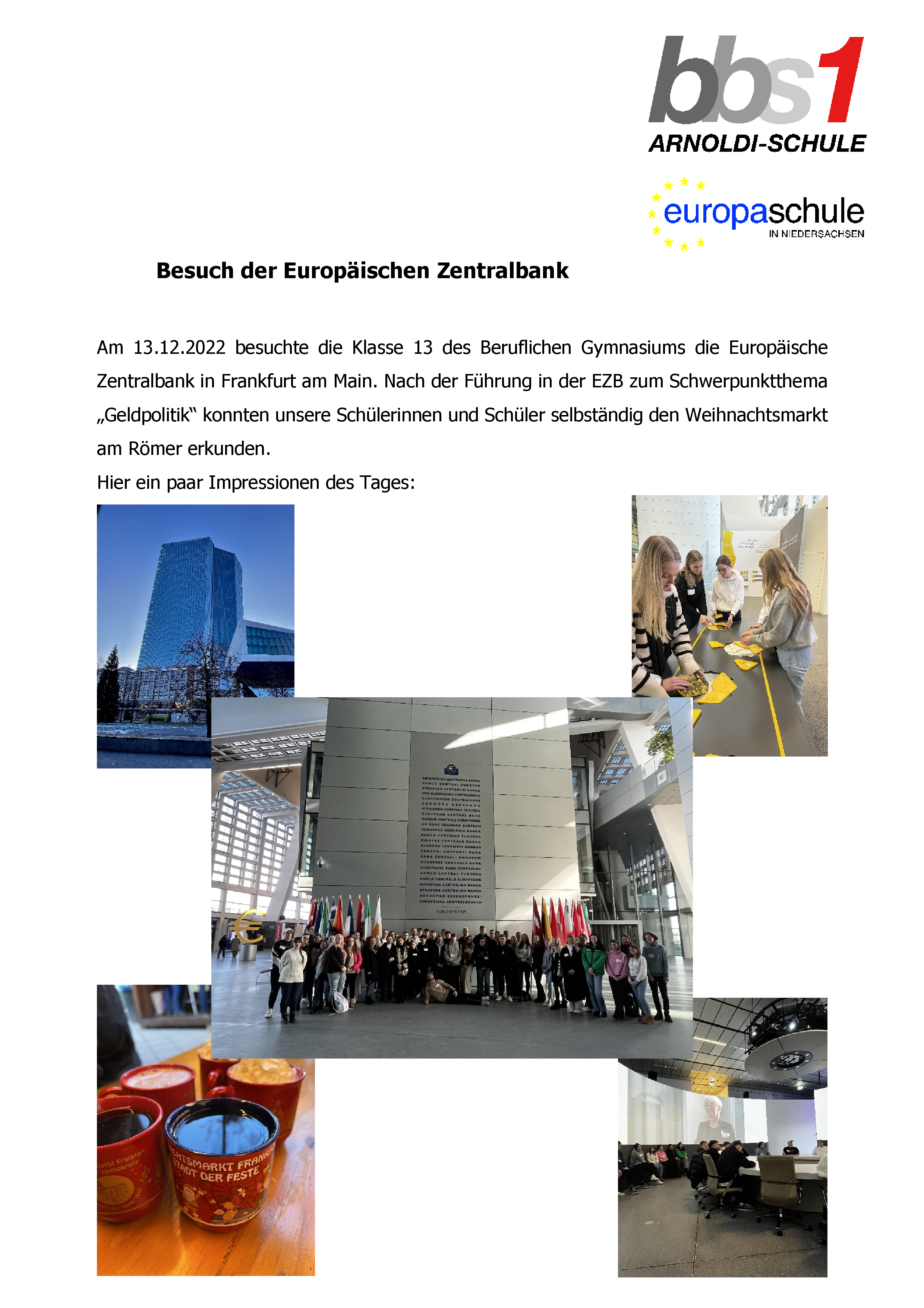 2022 12 13 Besuch der Europäischen Zentralbank