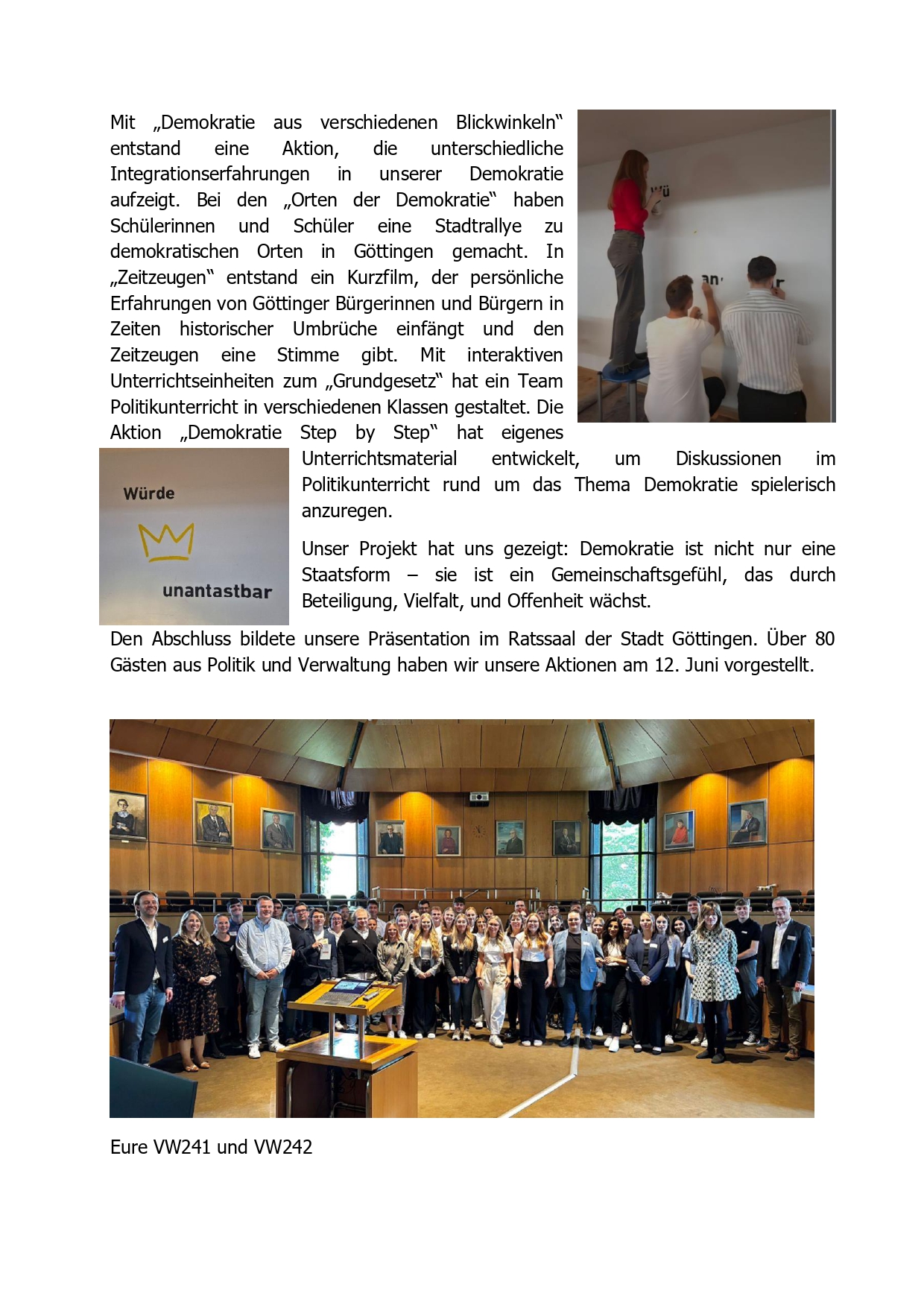 2025 06 12 Demokratie sichtbar und erfahrbar machen ein Projekt der Verwaltungsklassen im 1. Ausbildungsjahr page 0002