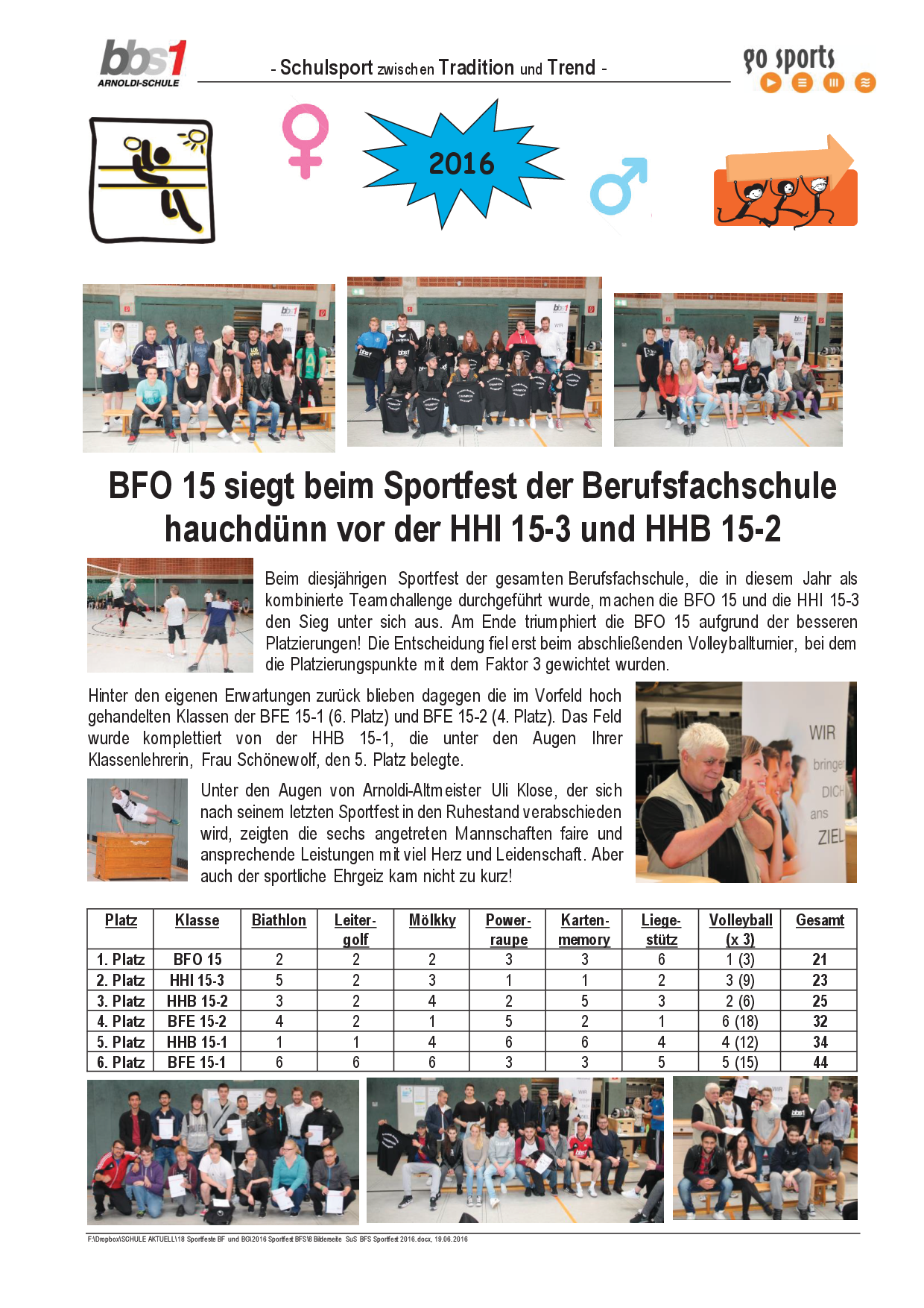2016 06 23 Bericht BFS Sportfest 2016